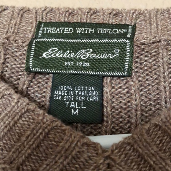 Eddie Bauer men’s cable knit sweater Tall - M - Picture 2 of 3